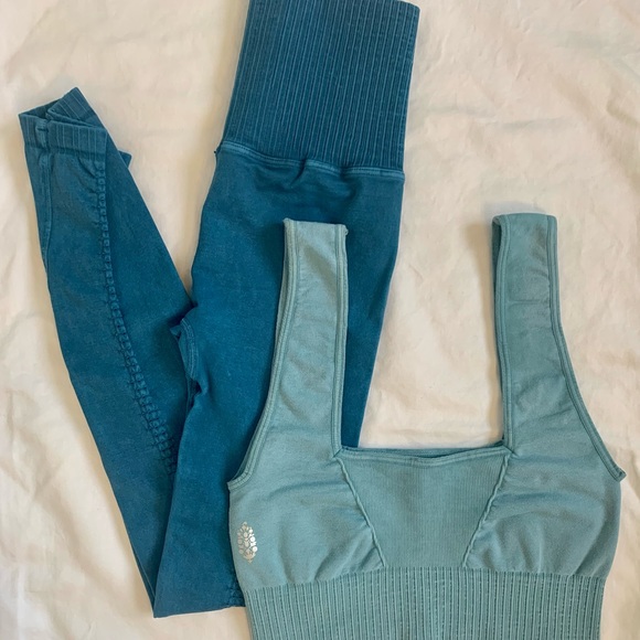 Free People Pants - NEW Free People Movement Set - Good Karma Leggings + Good Karma Bra